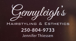 Jennifer Thiessen - Gennyleigh's Hairstyling & Esthetics, sponsoring the Adult 1D High Point buckle.